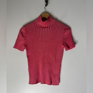 Maria de la orden the mick top short sleeve ribbed pink small